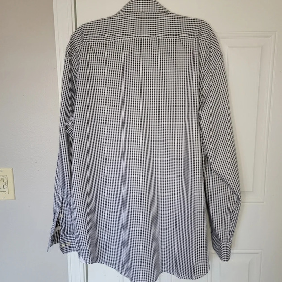 Robert Graham Black White Checked Long Sleeve Button Down Shirt Size 46 / 2XL - Picture 3 of 14